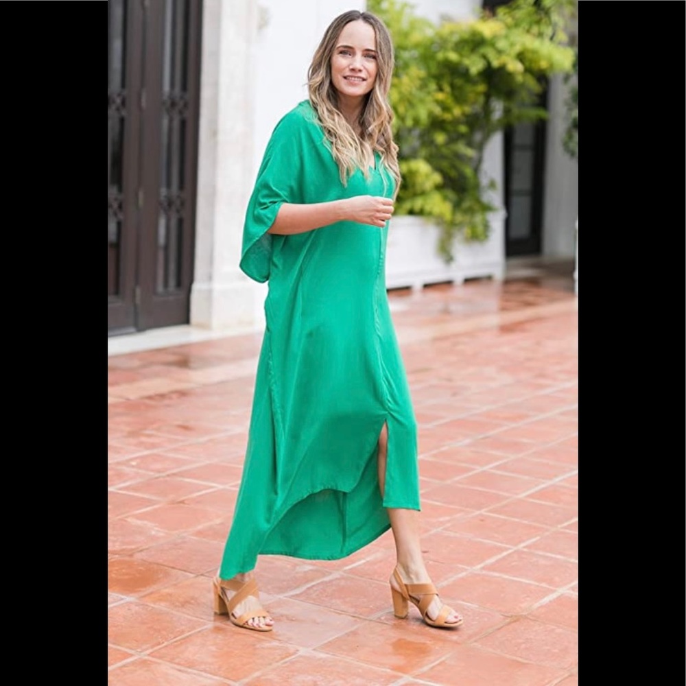 The Drop Women's Emerald Front Slit Kaftan by @graceatwood